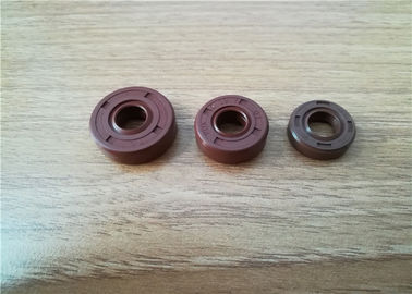 Fuel Resistant Rubber Oil Seal / Hydraulic Rubber Seals Brown Color 8*19*7