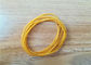 Custom Durable Rubber Bands For Money / Yellow Elastic Rubber Bands O Shape